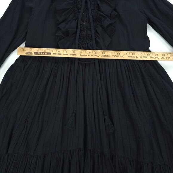 ANTHROPOLOGIE Pilcro Ruffled Tiered Midi Dress Witchy Cottagecore Boho French - Picture 4 of 13
